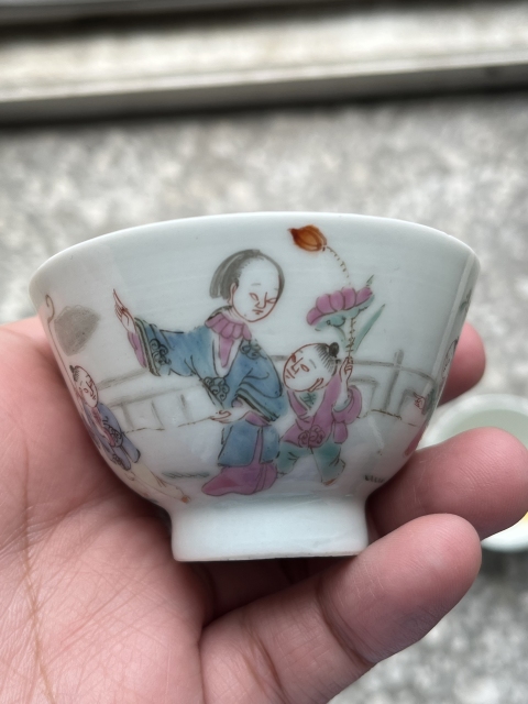 古玩陶瓷粉彩仕女人物圖杯四只拍賣,當(dāng)前價格2800元