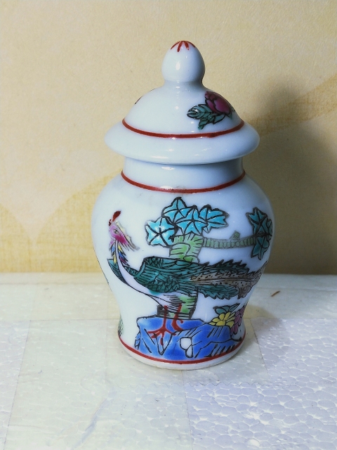 古玩陶瓷粉彩花鳥龍紋勺和蓋罐拍賣,當前價格368元