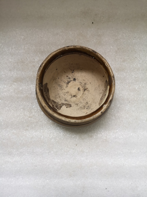 古玩陶瓷磁州窯窯醬釉小爐拍賣，當前價格398元