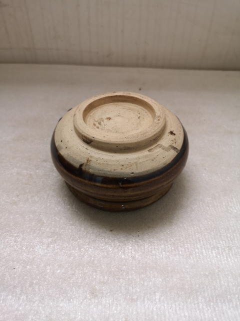 古玩陶瓷磁州窯窯醬釉小爐拍賣，當前價格398元