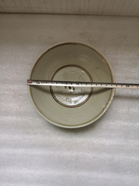 古玩陶瓷磁州窯白釉黑花碗拍賣，當前價格680元