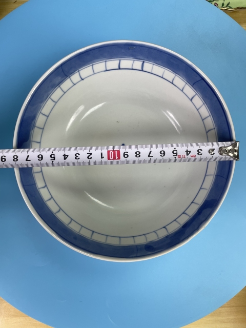 古玩陶瓷清中期 極品青花樓臺(tái)亭閣山水紋大碗拍賣，當(dāng)前價(jià)格1650元