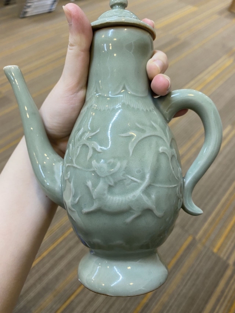 古玩陶瓷青釉瑞獸執壺拍賣，當前價格6500元
