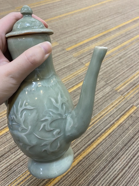 古玩陶瓷青釉瑞獸執壺拍賣，當前價格6500元