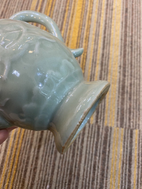 古玩陶瓷青釉瑞獸執壺拍賣，當前價格6500元