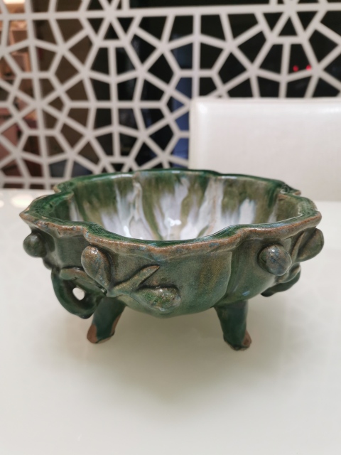古玩陶瓷窯變釉三足香爐拍賣，當前價格1680元