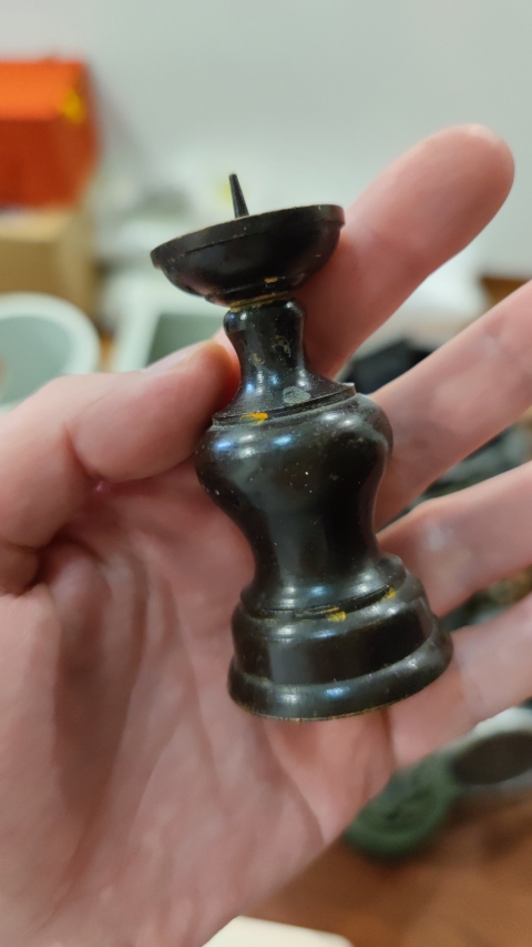 古玩雜項燭臺兩個拍賣，當前價格177元