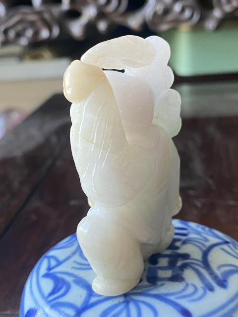 古玩玉器天然翡翠如意童子拍賣，當前價格5800元