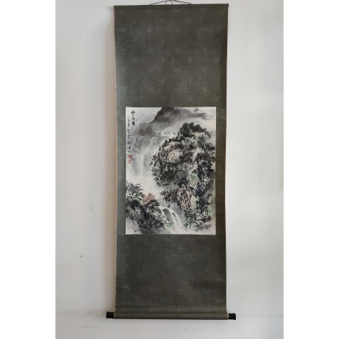 古玩字畫中美協會員福建名家潘秉超老師幽谷鳴泉立軸拍賣,當前價格1288元
