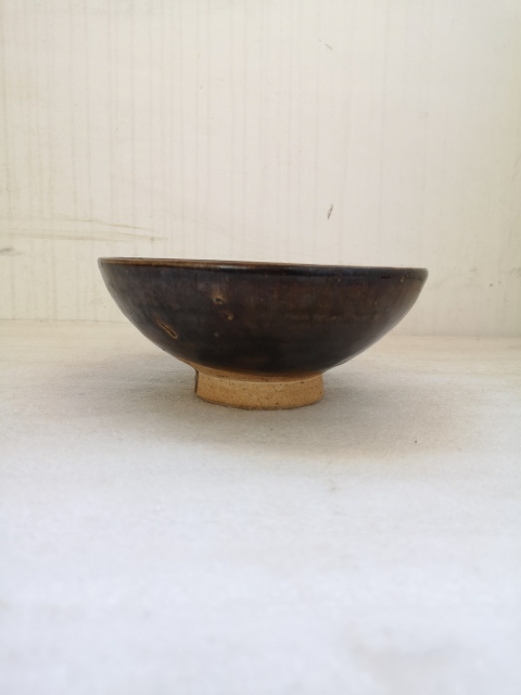 古玩陶瓷磁州窯窯變黑釉大碗拍賣(mài)，當(dāng)前價(jià)格680元