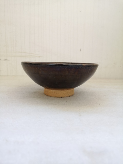 古玩陶瓷磁州窯窯變黑釉大碗拍賣(mài)，當(dāng)前價(jià)格680元