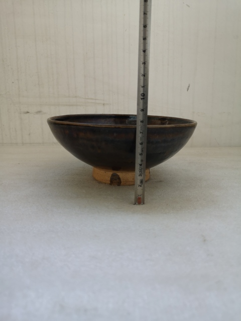 古玩陶瓷磁州窯窯變黑釉大碗拍賣(mài)，當(dāng)前價(jià)格680元