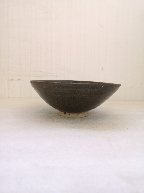 古玩陶瓷山西窯口茶葉末釉鐵銹斑紋碗拍賣，當前價格998元