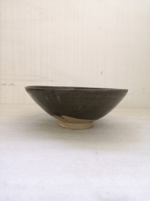 古玩陶瓷山西窯口茶葉末釉鐵銹斑紋碗拍賣，當前價格998元