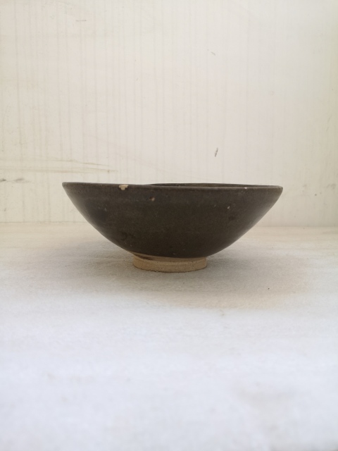 古玩陶瓷山西窯口茶葉末釉鐵銹斑紋碗拍賣，當前價格998元