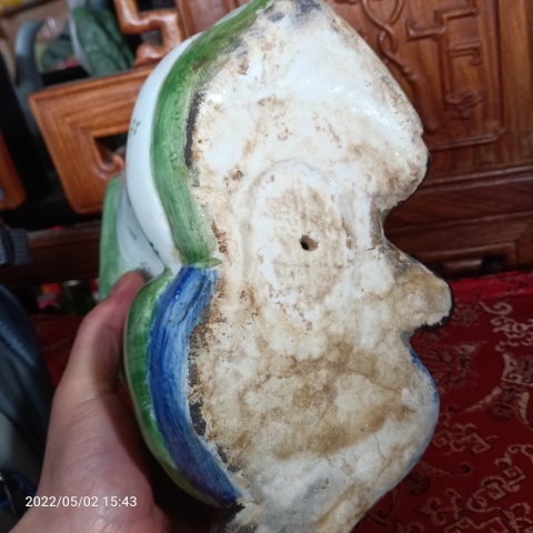 古玩陶瓷民國醴陵窯釉下五彩和合二仙塑像拍賣，當(dāng)前價(jià)格1888元