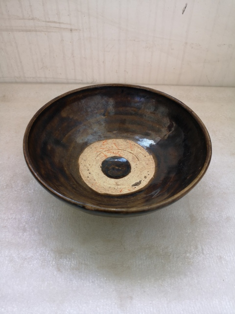 古玩陶瓷磁州窯窯變黑釉大碗拍賣(mài)，當(dāng)前價(jià)格680元