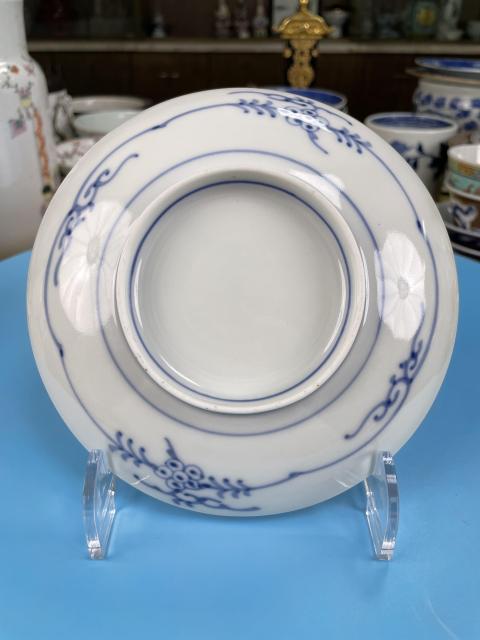 古玩陶瓷晚清精品海水江崖洞石蘆葦飛鳥紋盤拍賣,當前價格588元
