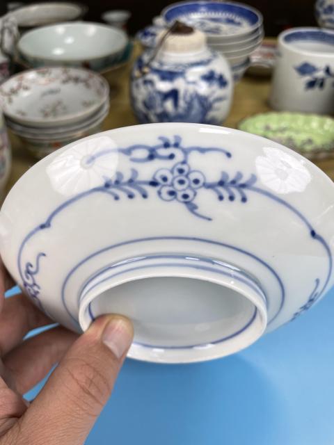 古玩陶瓷晚清精品海水江崖洞石蘆葦飛鳥紋盤拍賣,當前價格588元
