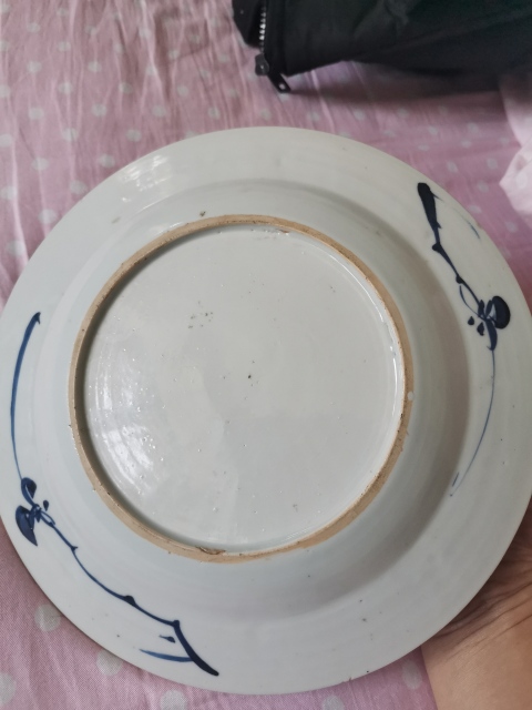 古玩陶瓷花卉紋青花盤拍賣,當前價格2800元