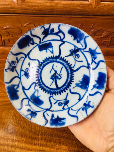 古玩陶瓷青花靈芝紋盤拍賣,當前價格0元