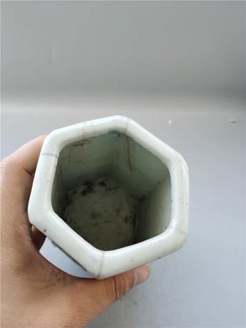 古玩陶瓷粉彩六方筆筒拍賣，當前價格1440元