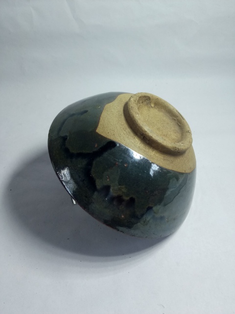 古玩陶瓷清～磁州窯窯變黑釉碗拍賣，當前價格288元