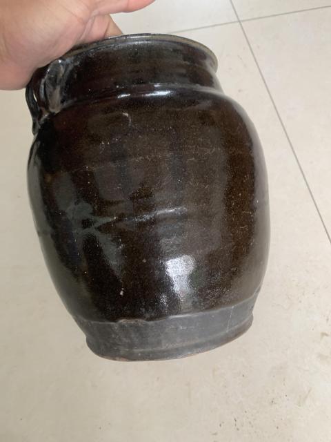 古玩陶瓷清黑釉雙系罐拍賣,當前價格1000元