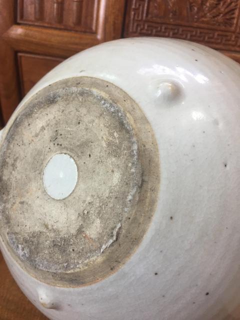 古玩陶瓷少見品種白釉三乳足缽式香爐拍賣,當前價格0元