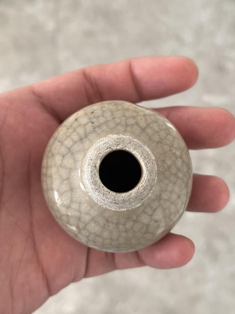 古玩陶瓷哥釉水盂一對拍賣,當前價格1200元