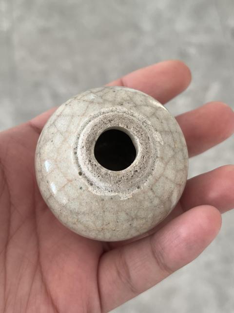 古玩陶瓷哥釉水盂一對拍賣,當前價格1200元