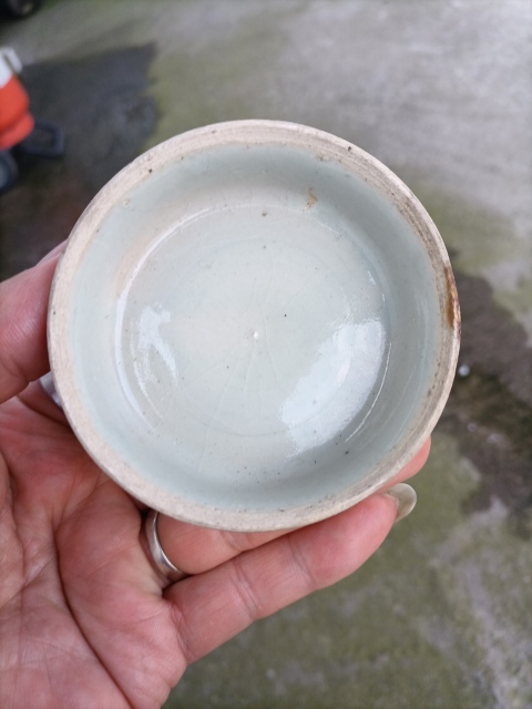 古玩陶瓷明末釉里紅瓷豆拍賣,當(dāng)前價(jià)格3200元