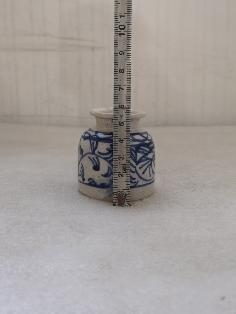 古玩陶瓷青花淡描花卉紋水盂拍賣,當前價格450元