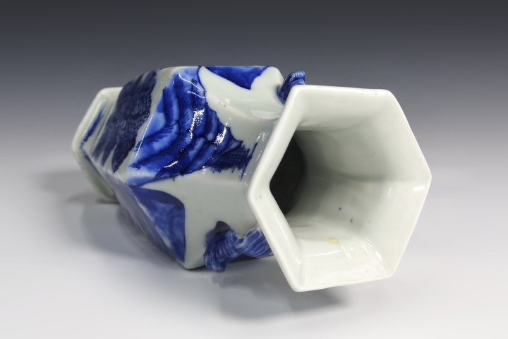 中国古玩　青磁山葡萄文面取花生　31cm13cm 中国古玩 青磁山葡萄文面取花生 31cm13cm