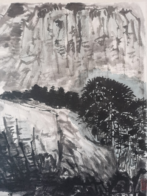古玩字畫中美協(xié)中書協(xié)雙協(xié)會員北大藝術(shù)系客座教授祝家鋒大塊文章斗方山水拍賣,當(dāng)前價格699元