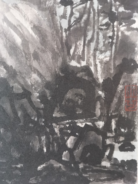 古玩字畫中美協(xié)中書協(xié)雙協(xié)會員北大藝術(shù)系客座教授祝家鋒大塊文章斗方山水拍賣,當(dāng)前價格699元