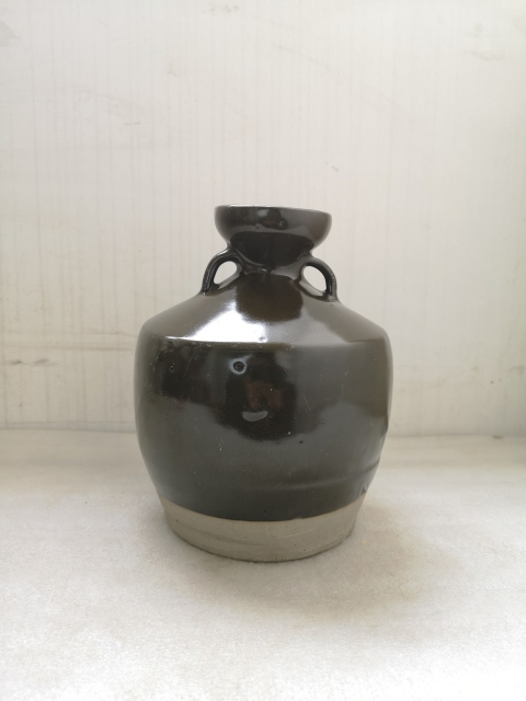 古玩陶瓷磁州窯茶葉末釉雙系瓶拍賣，當(dāng)前價格680元