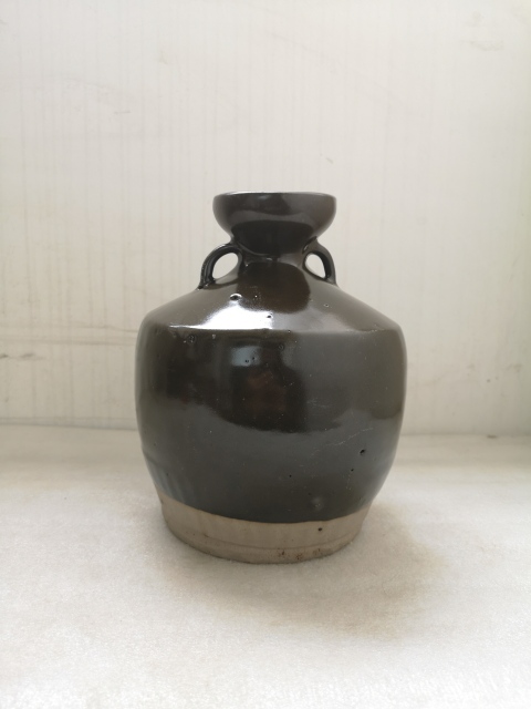 古玩陶瓷磁州窯茶葉末釉雙系瓶拍賣，當(dāng)前價格680元
