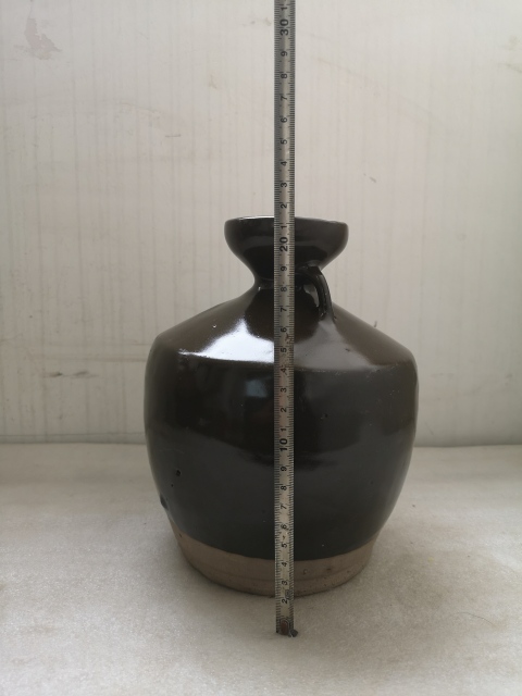 古玩陶瓷磁州窯茶葉末釉雙系瓶拍賣，當(dāng)前價格680元