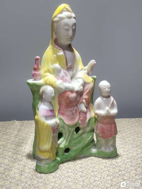 古玩陶瓷送子觀音塑像拍賣，當前價格880元
