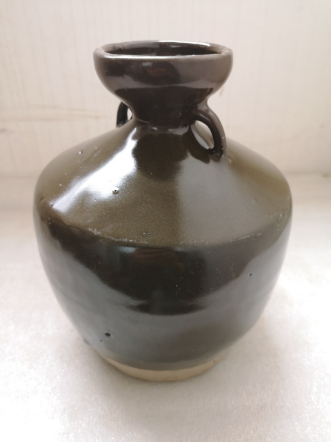 古玩陶瓷磁州窯茶葉末釉雙系瓶拍賣，當(dāng)前價格680元