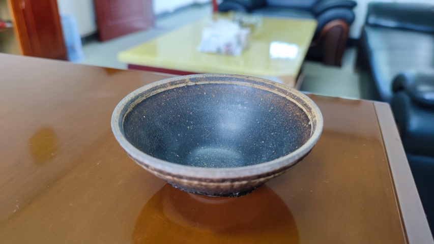 古玩陶瓷白腹倫黑釉盞拍賣，當前價格3000元
