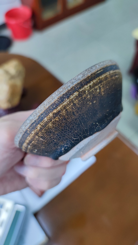 古玩陶瓷白腹倫黑釉盞拍賣，當前價格3000元