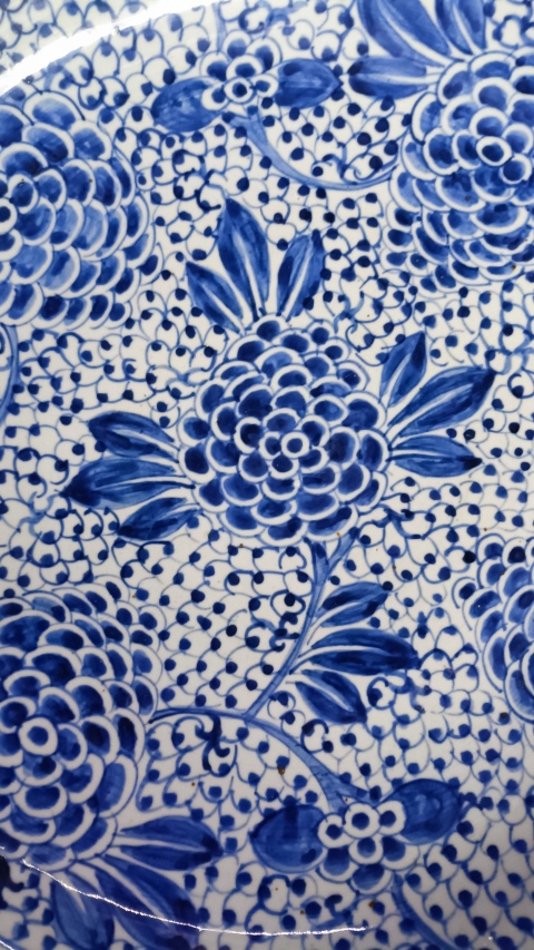 古玩陶瓷清中期青花大盤拍賣，當前價格6000元