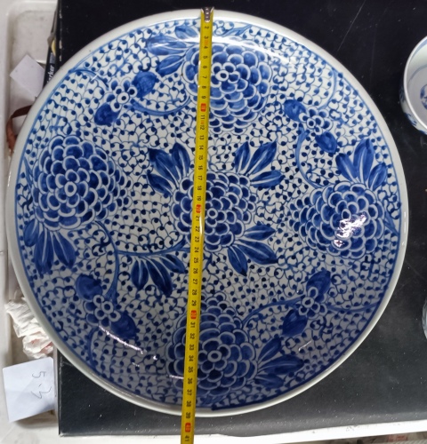 古玩陶瓷清中期青花大盤拍賣，當前價格6000元