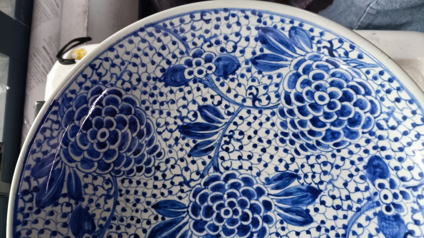 古玩陶瓷清中期青花大盤拍賣，當前價格6000元