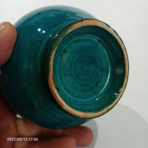 古玩陶瓷郎窯綠盤口瓶。時代精品拍賣，當前價格2999元
