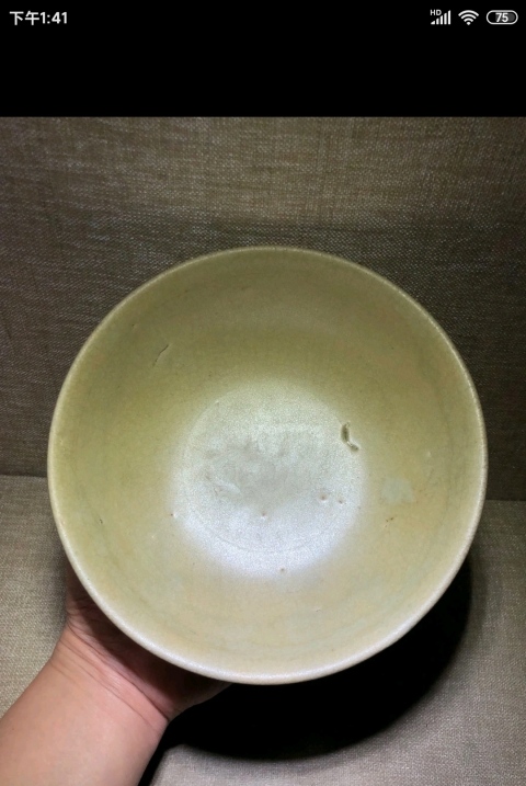古玩陶瓷元代龍泉窯青釉碗拍賣,當前價格5000元