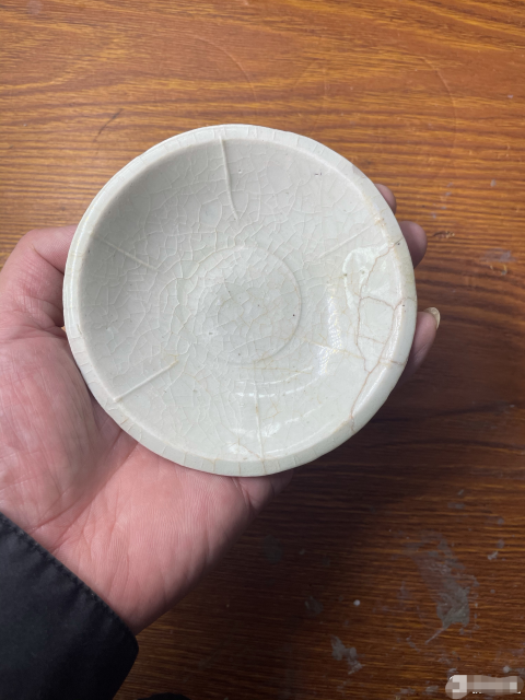 古玩陶瓷南宋湖田窯青白釉出筋花口碟拍賣,當(dāng)前價(jià)格699元