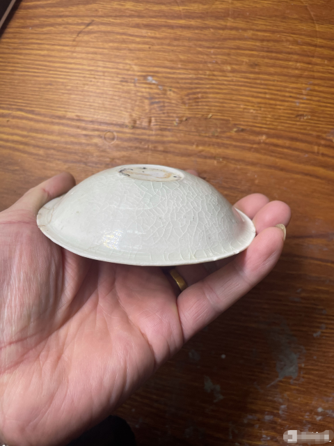 古玩陶瓷南宋湖田窯青白釉出筋花口碟拍賣,當(dāng)前價(jià)格699元